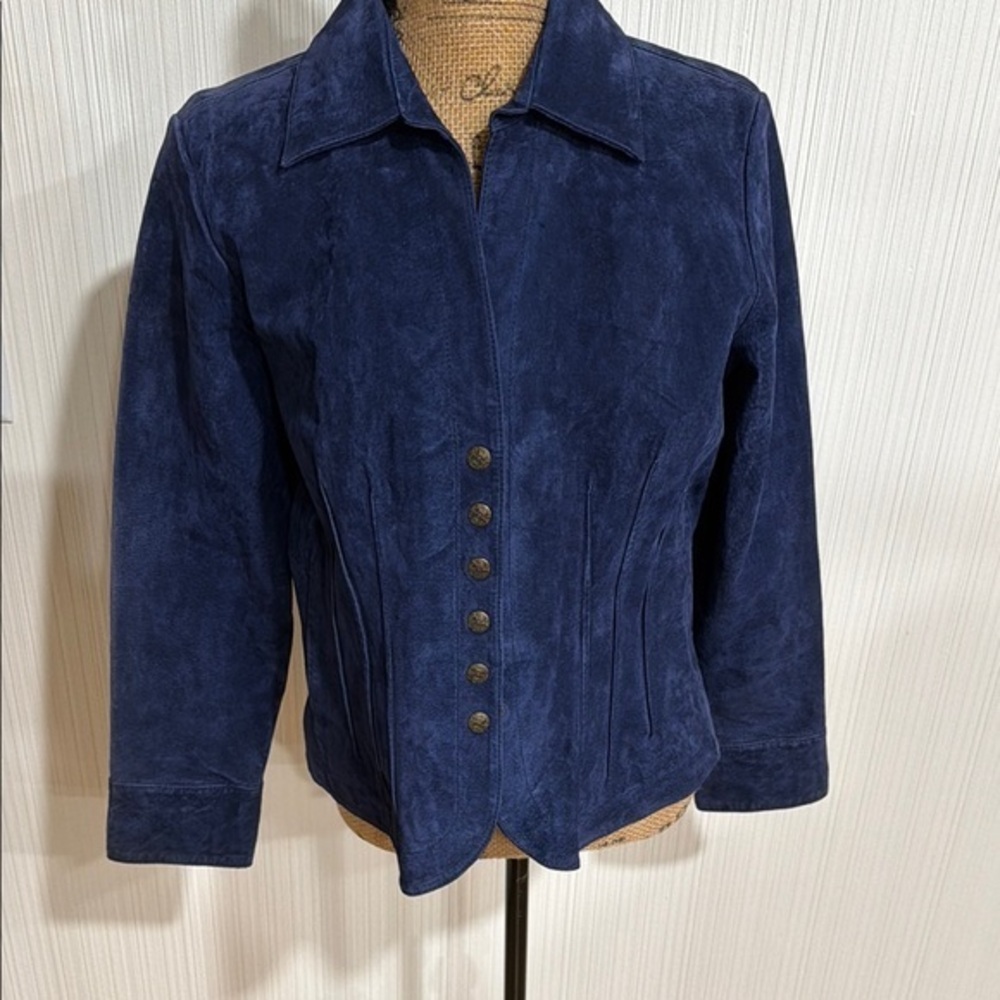 Vintage Ami Suede Women's Navy Blue  Jacket